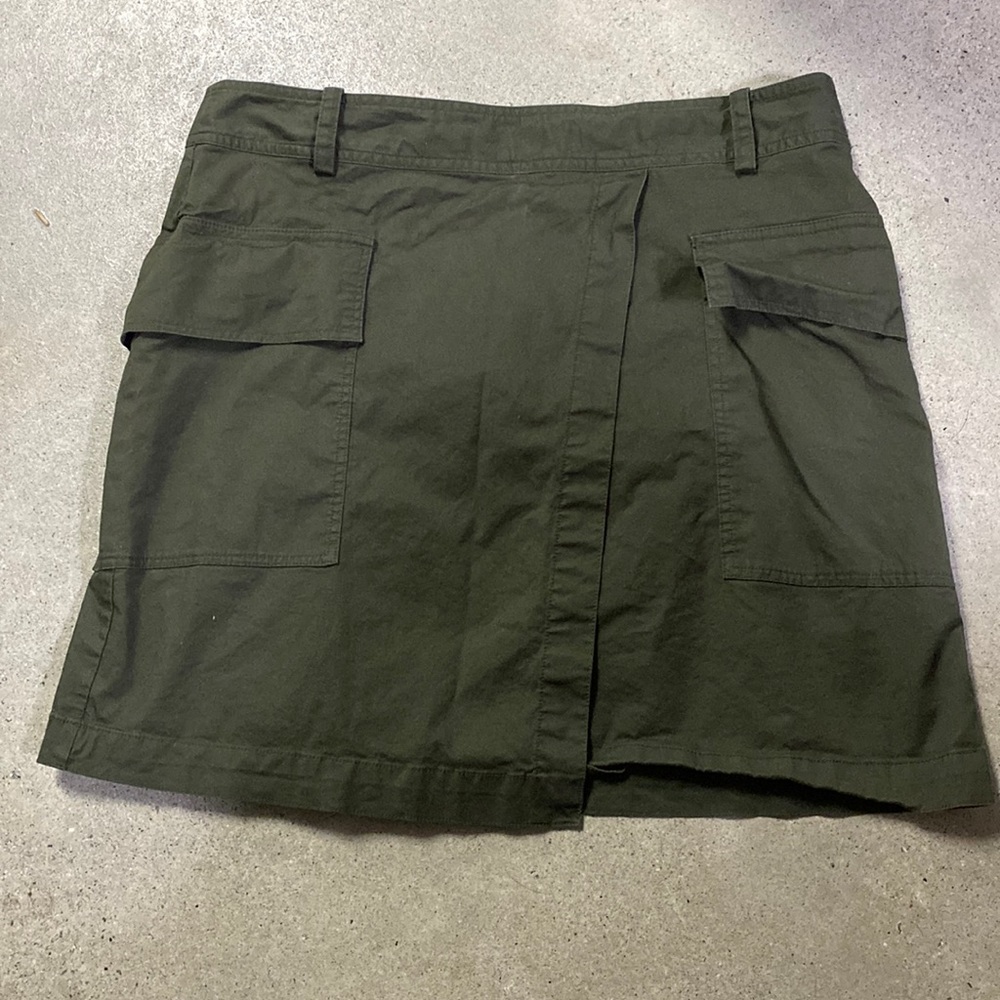 Utility Pocket Mini Skirt in Mallard Green sz 14